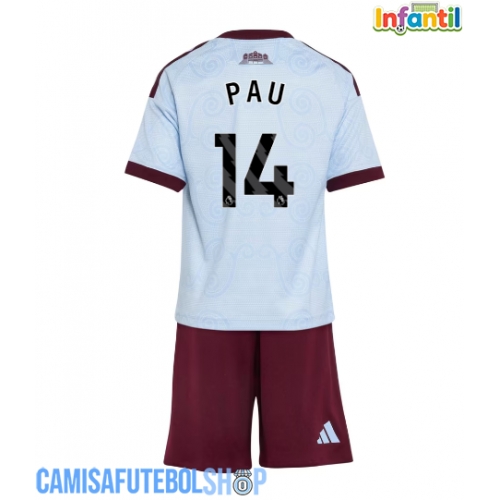 Camisa de time de futebol Aston Villa Pau Torres #14 Replicas 3º Equipamento Infantil 2026-27 Manga Curta (+ Calças curtas)